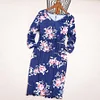 Family Dresses Autumn Printing Mosaic Mesh Dress