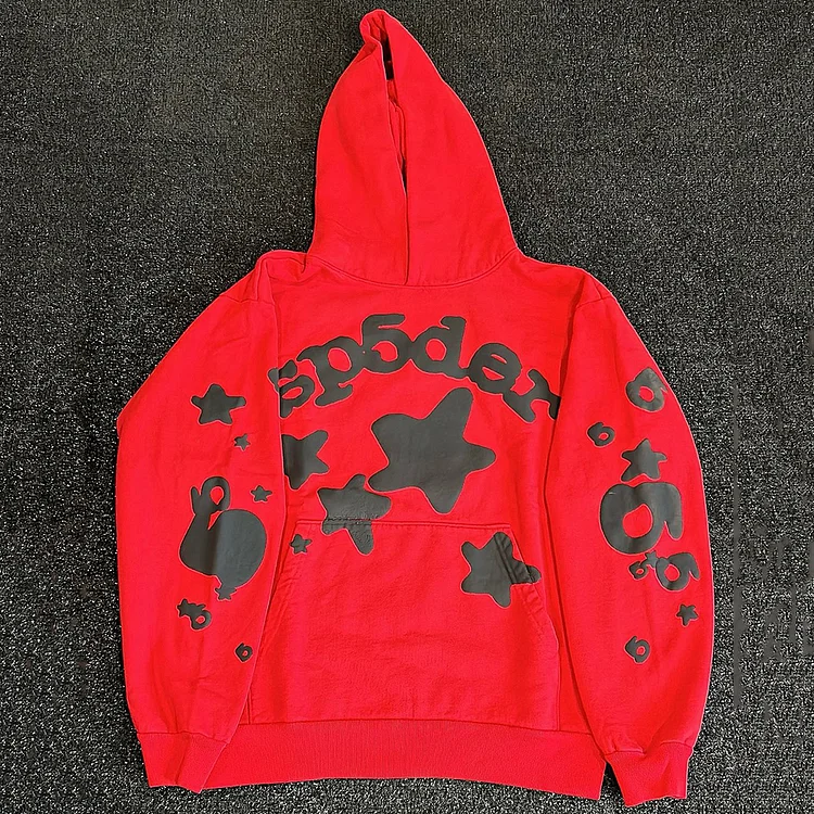Vintage Personalized Spider Star Graphic Oversized Hoodie