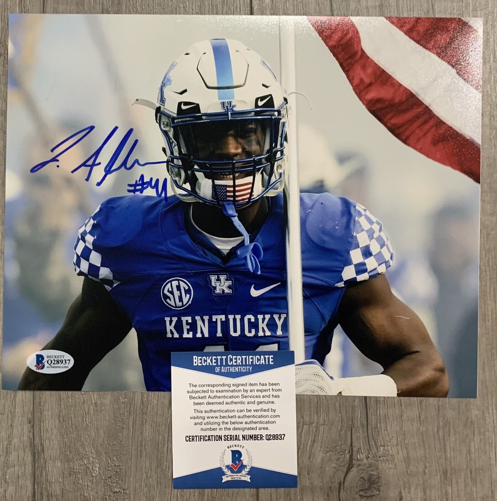 jonathan allen signed autographed 8 x 10 Photo Poster painting kentucky beckett bas coa