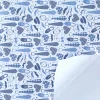Father's Day Birthday Gift For Him Blue Package Wrapping Paper