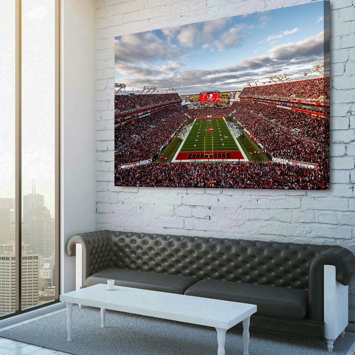 Raymond James Stadium Tampa Bay Buccaneers Gameday Panorama Canvas Wall Art 