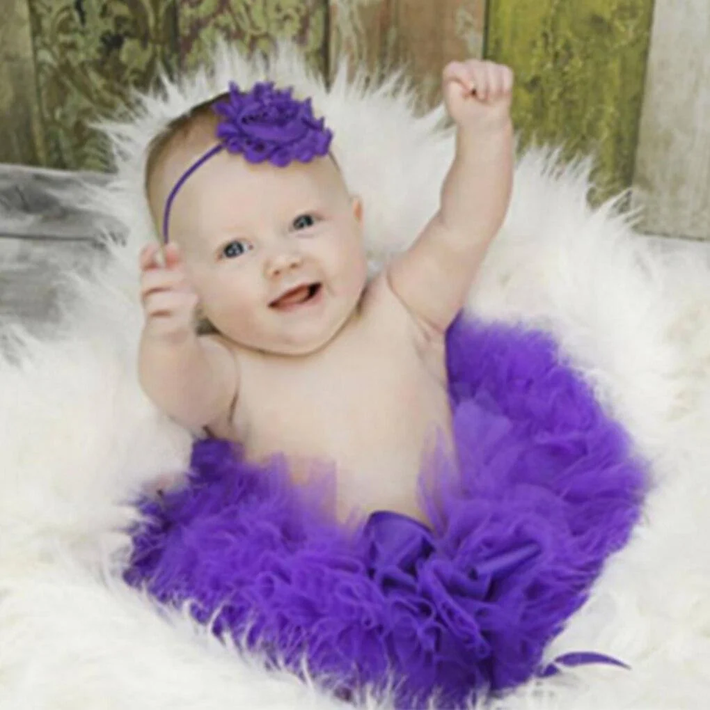 Cute Princess Newborn Photography Props Infant Costume Outfit with Flower Headband Baby Girl Summer Dress