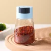Quantitative salt jar PET transparent seasoning jar kitchen household salt bottle sealed moisture-proof seasoning jar