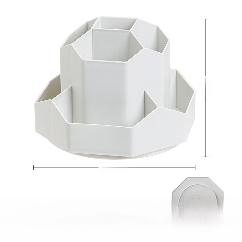 Original Large Capacity Plastic Rotating Pen Holder Storage Box Office Desktop Stationery Organizer Luxury