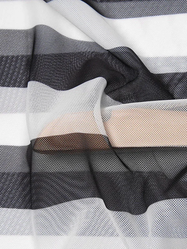 Aonga - Men's  See Through Striped VestH aonga