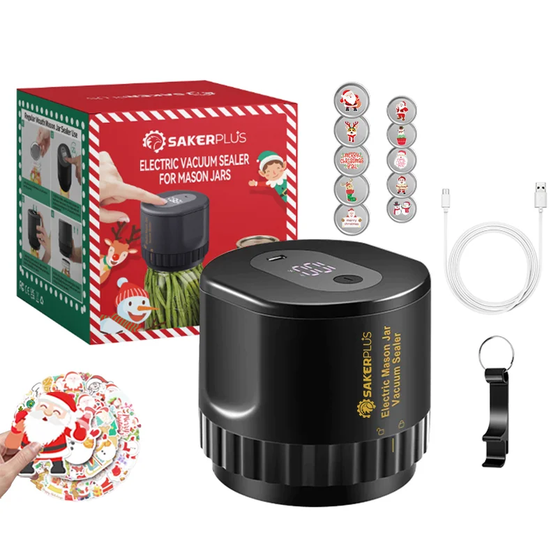 SAKER® Electric Vacuum Sealer For Mason Jars Christmas