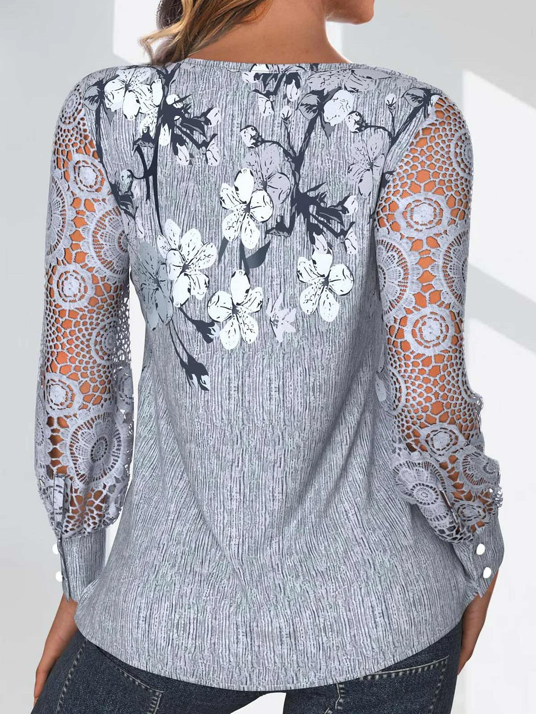 Women Half Sleeve V-neck Solid Color Dress