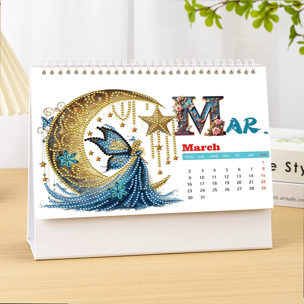 Diamond Painting Monthly Calendar Kit Diamond Art Calendar for DIY Crafts Party
