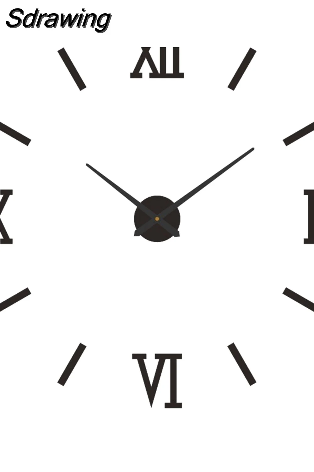 Sdrawing Wall Clock Luminous Frameless Wall Clocks DIY Digital Clock Wall Stickers Silent Clock for Home Living Room Office Wall Decor