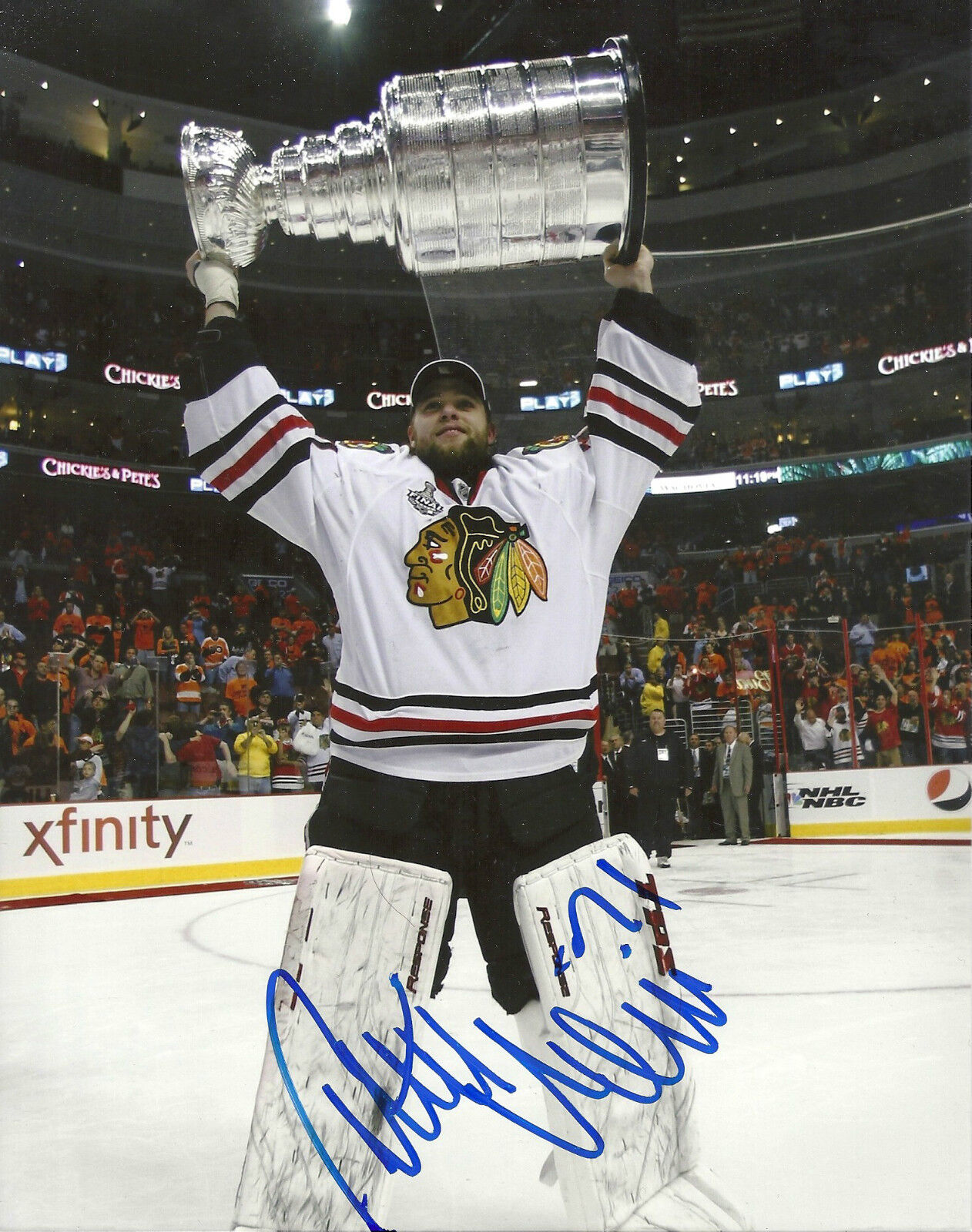 ANTTI NIEMI 'CHICAGO BLACKHAWKS' 2010 STANLEY CUP SIGNED 8X10 PICTURE 1 *COA