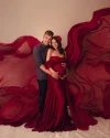 Maternity Photo Shoot Full Pregnancy Chiffon Long Tail Dresses