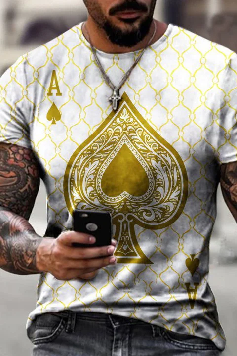 Tiboyz Gold Ace of Spades Men's T-Shirt