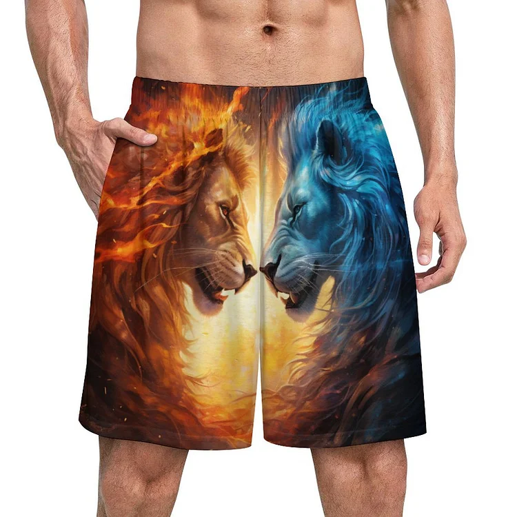 Pajama Pants FIRE AND WATER BEASTS  customized, personalized, gift