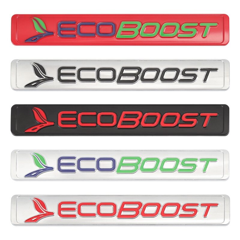 Metal Ecoboost Sticker Emblem Badge Decal for Ford Focus 2 3 4 Fiesta Kuga Escape Mondeo Edge voiturehub dxncar