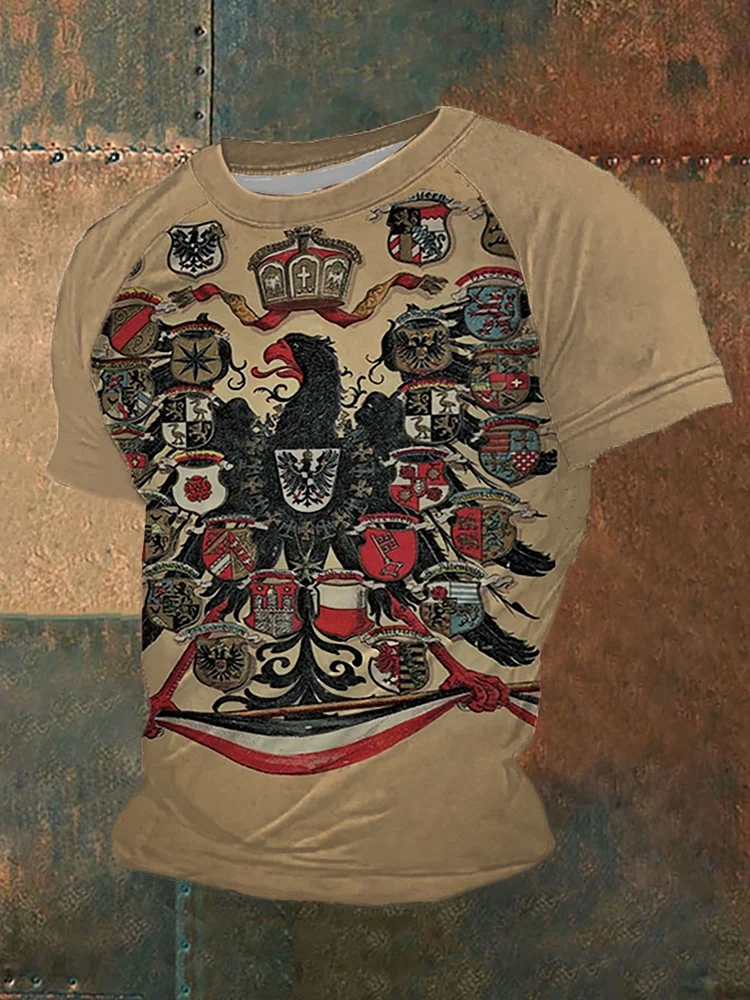 Kurzarm-T-Shirt für Herren Deutscher Adler 1871 Print