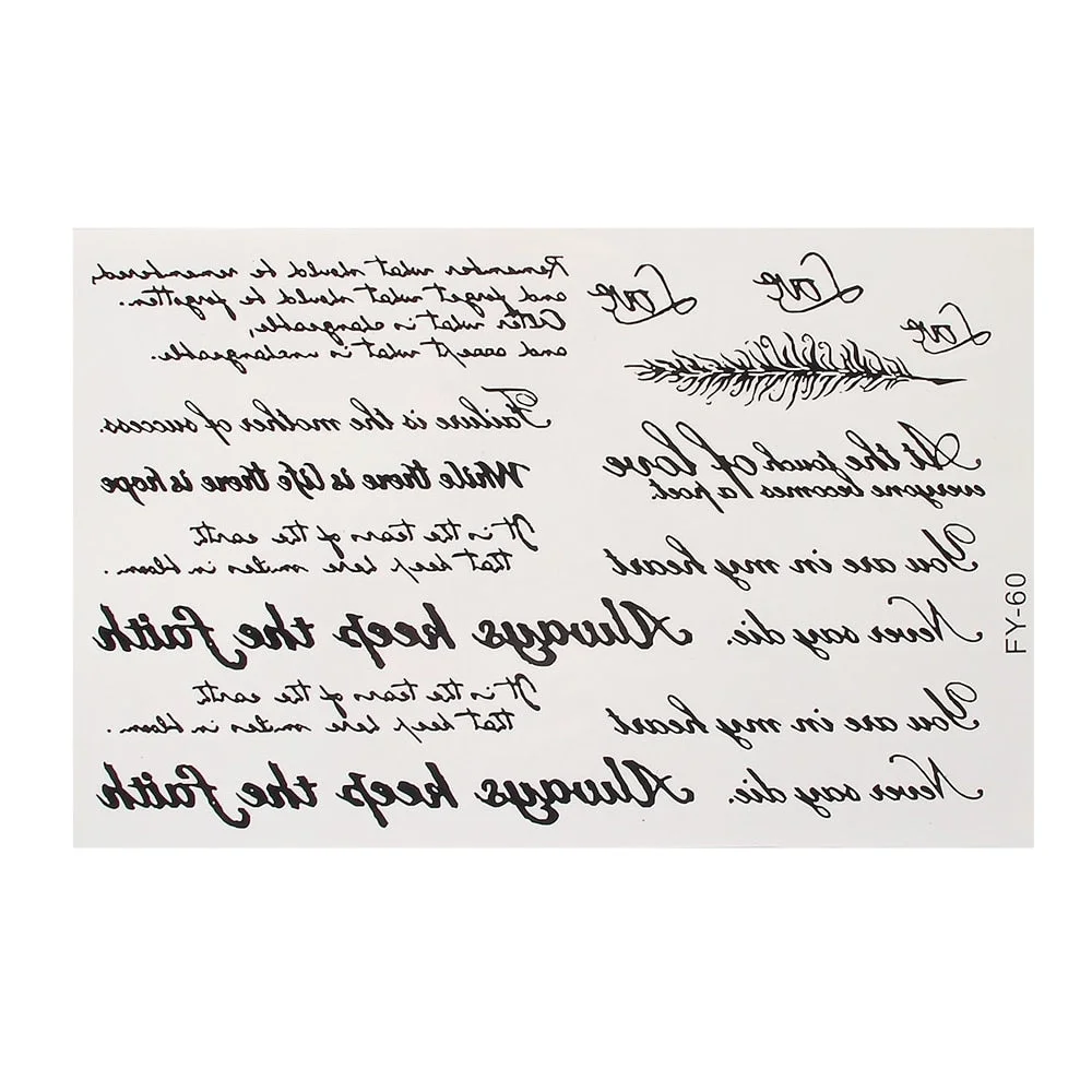 1Pcs Black Cool Girl Flying Bird Disposable Waterproof 3D Tattoo Sticker Women Sexy Wrist Tattoo Body Art Temporary Tattoo Paper