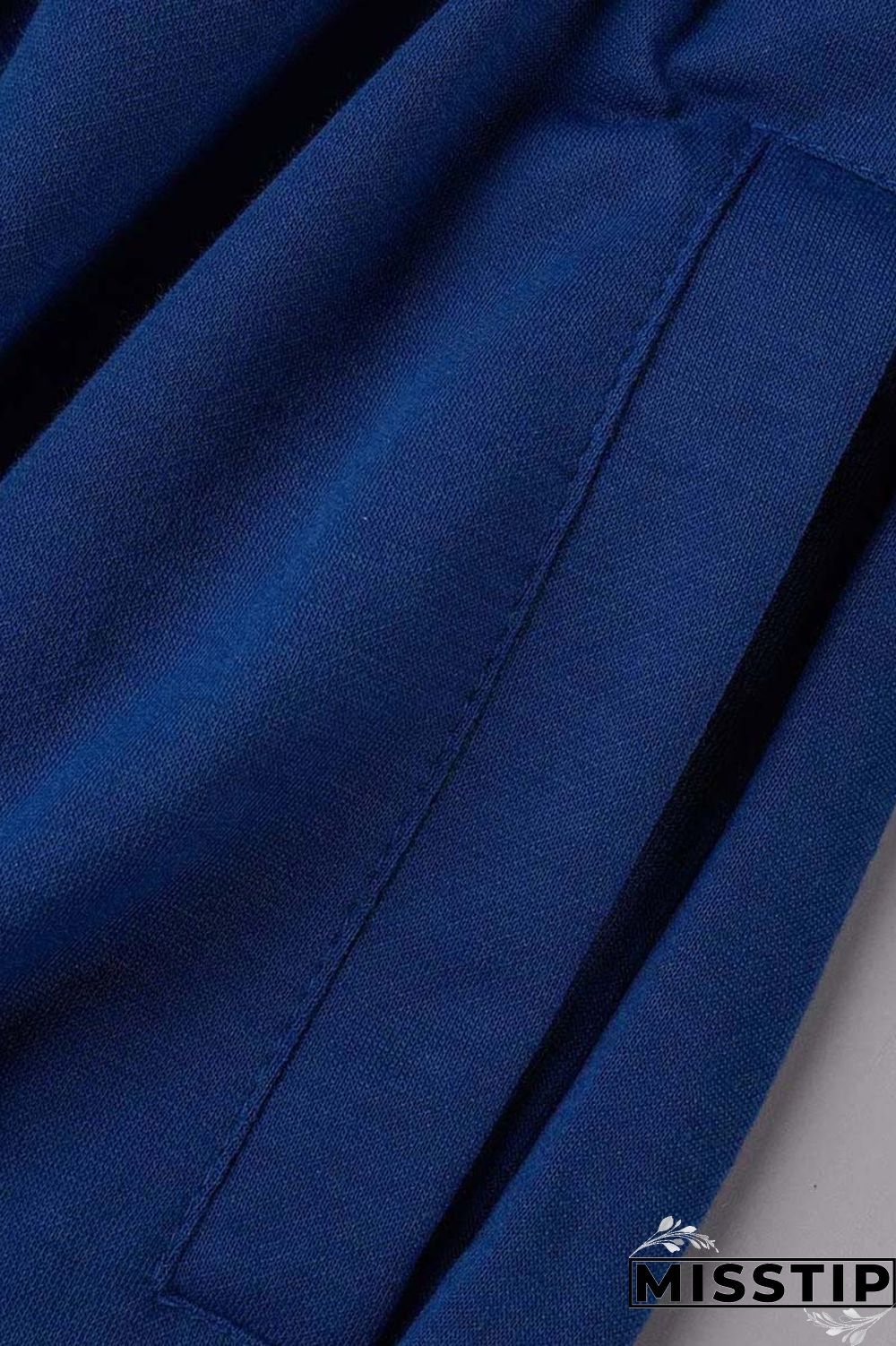 Blue Casual Letter Print Basic Regular High Waist Conventional Positioning Print Trousers