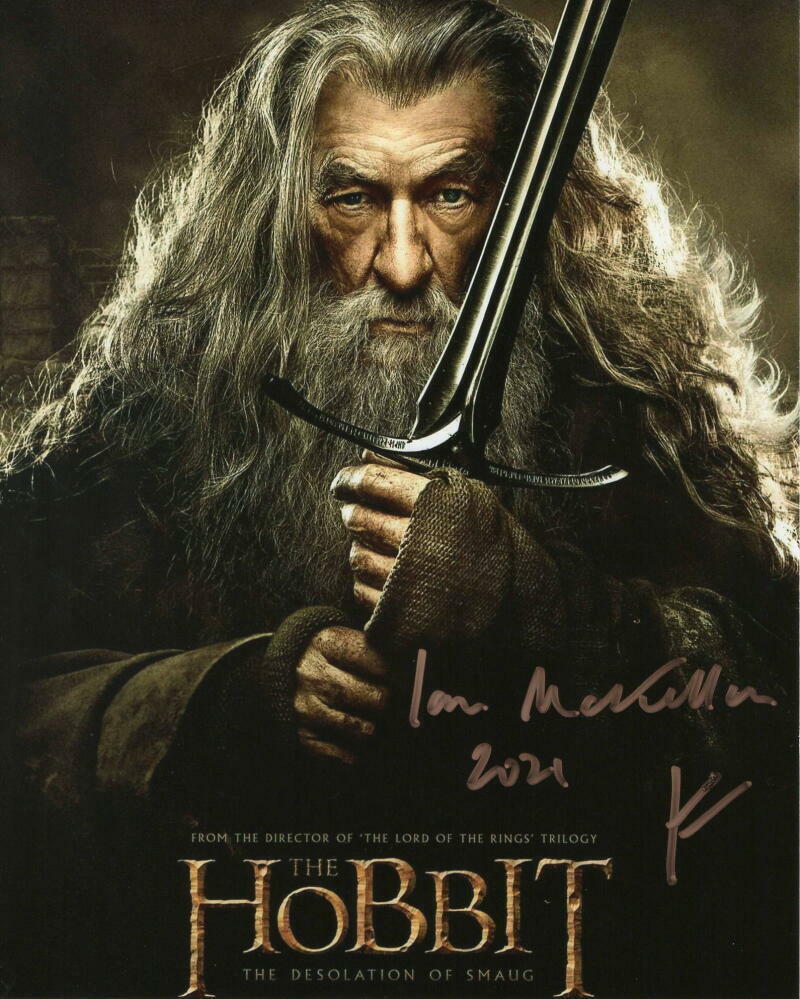 IAN MCKELLEN SIGNED AUTOGRAPH 8X10 Photo Poster painting - GANDALF LORD OF THE RINGS, THE HOBBIT