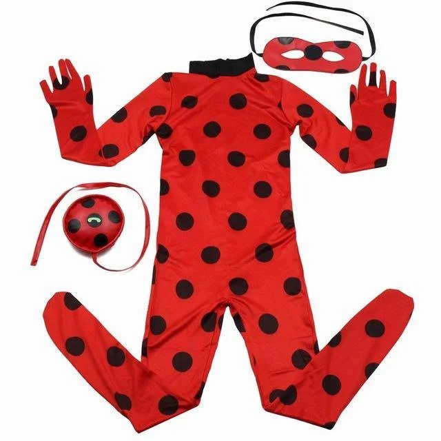Lady bug kids Halloween costume full Lycra zentai suit