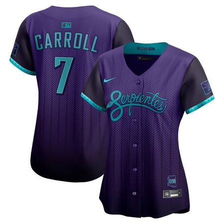 Women's Arizona Diamondbacks #7 Corbin Carroll  Purple 2025 City Connect Limited Player Jersey