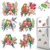 6Pcs Parrot Diamond Painting Fridge Magnet DIY Diamond Fridge Stickers