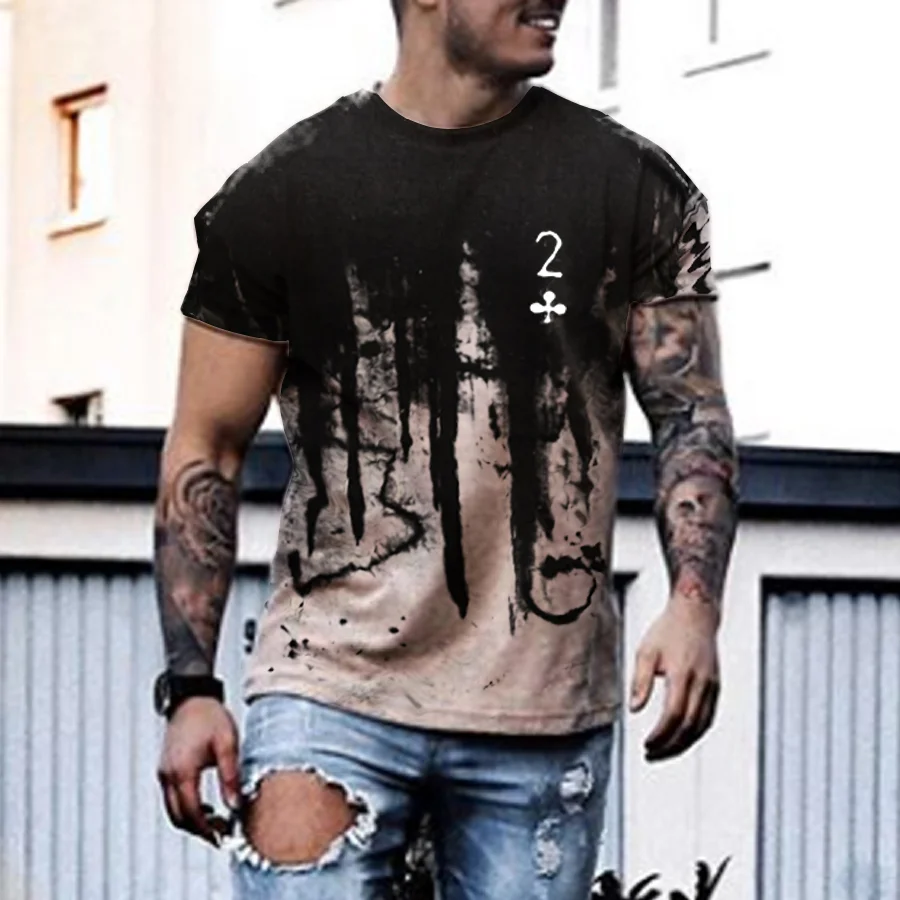 Fashion casual printed T-shirt / [viawink] /