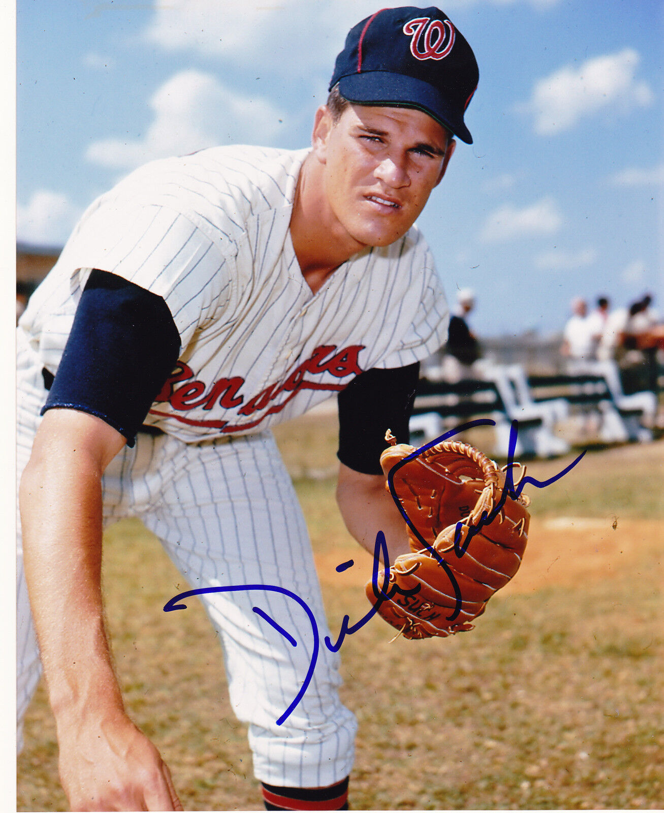 DICK SUCH WASHINGTON SENATORS ACTION SIGNED 8x10