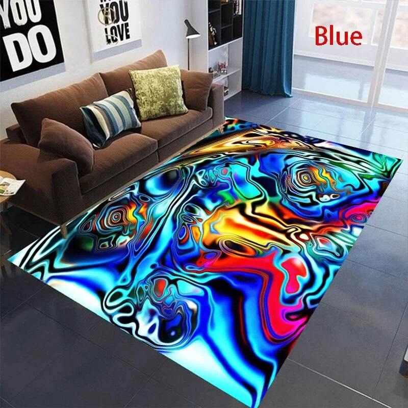 home 3D Print Patterned Area Mat Psychedelic Carpet Modern Non-slip Decorative Floor Mat tapis de chambre dywan teppich tapis 312