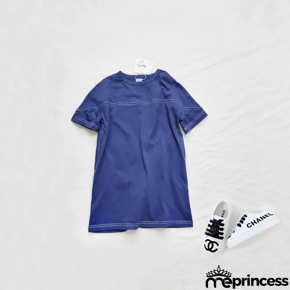 Parent-child Wear Girl Spring Summer Casual Loose Knitting Dress