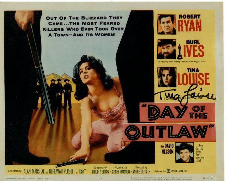 TINA LOUISE signed autographed DAY OF THE OUTLAW HELEN CRANE Photo Poster painting