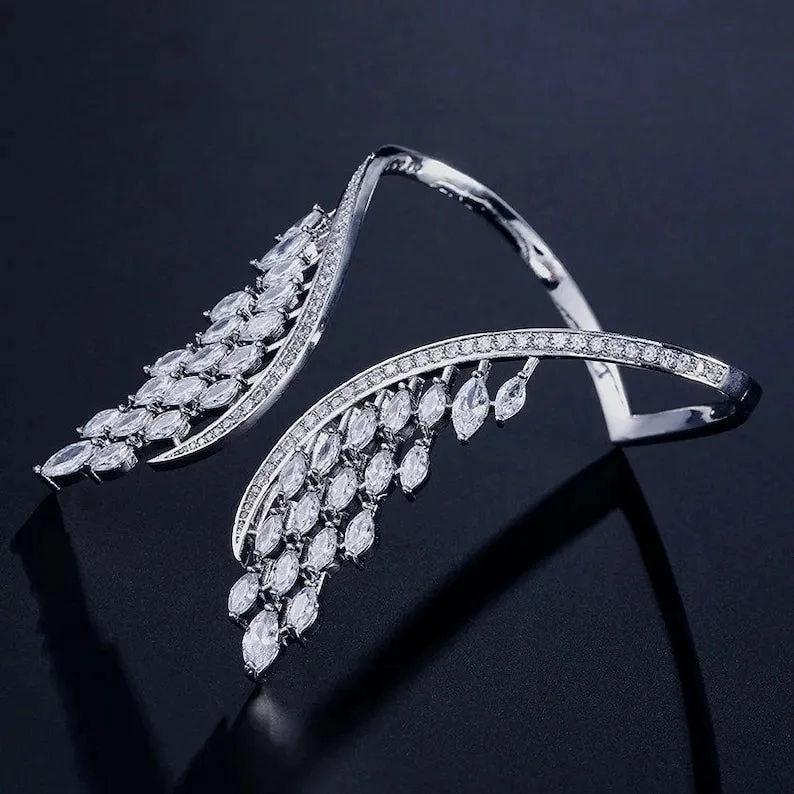 Angel Wings Diamond Bracelet and Ring Set