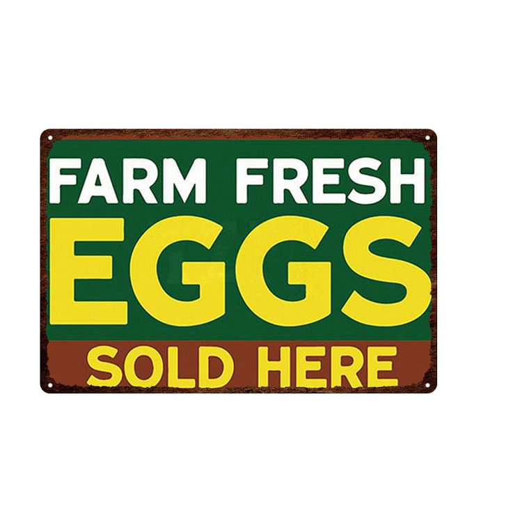 Farm Fresh Eggs For Sale - Vintage Tin Signs/Wooden Signs - 7.9x11.8in & 11.8x15.7in