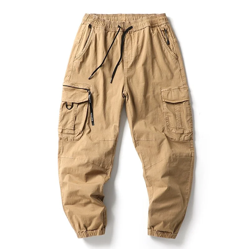 Aonga 2025 Spring American Casual Cargo Pants Men Japanese Streetwear Loose Fashion Joggers Harajuku Army Green Jogging Trousers aonga