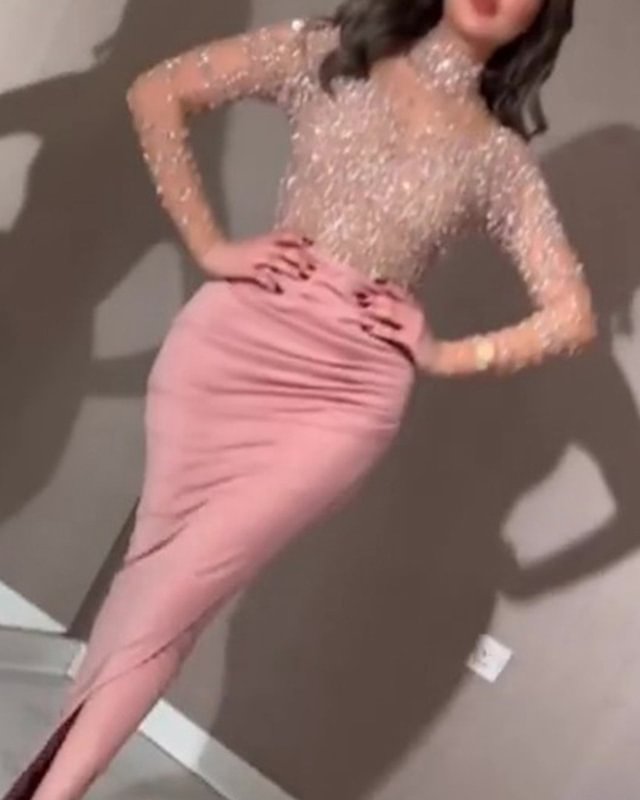 Sexy Gold Hip Dress