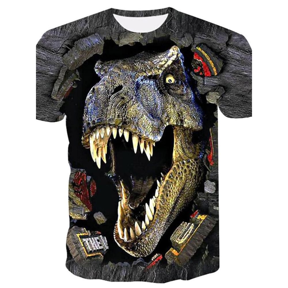 3D Graphic Short Sleeve Shirts Animal
