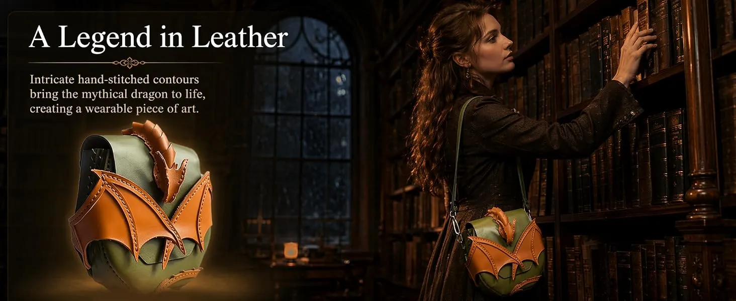 Dragon Leather Crossbody Bag