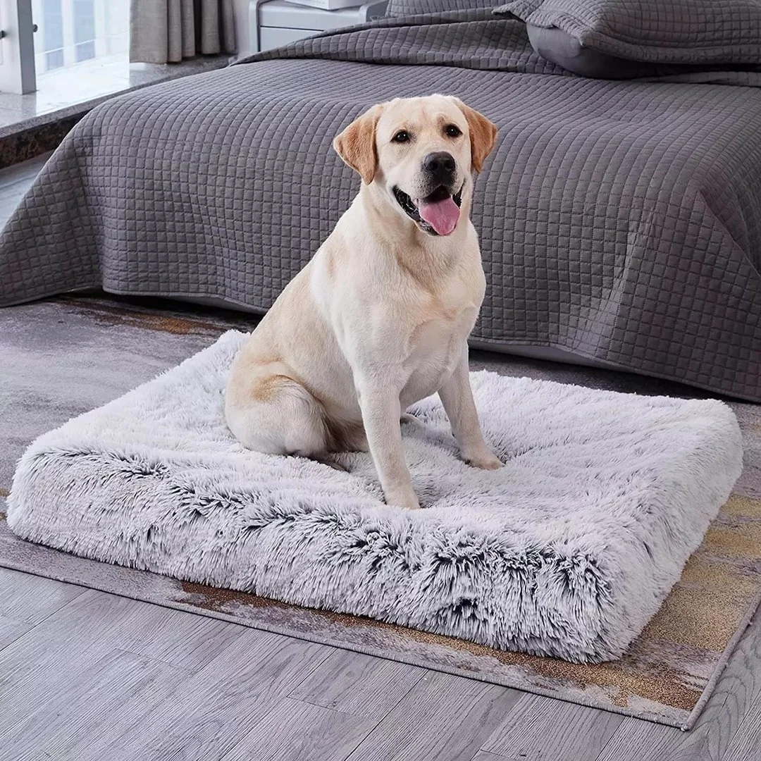 Calming Luxury Dog Bed Plush Dog Mattress, Orthopedic Memory Foam Dog Bed 