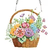 2Pcs Diamond Painting Flower Basket Diamond Art Pendant Wall Decor
