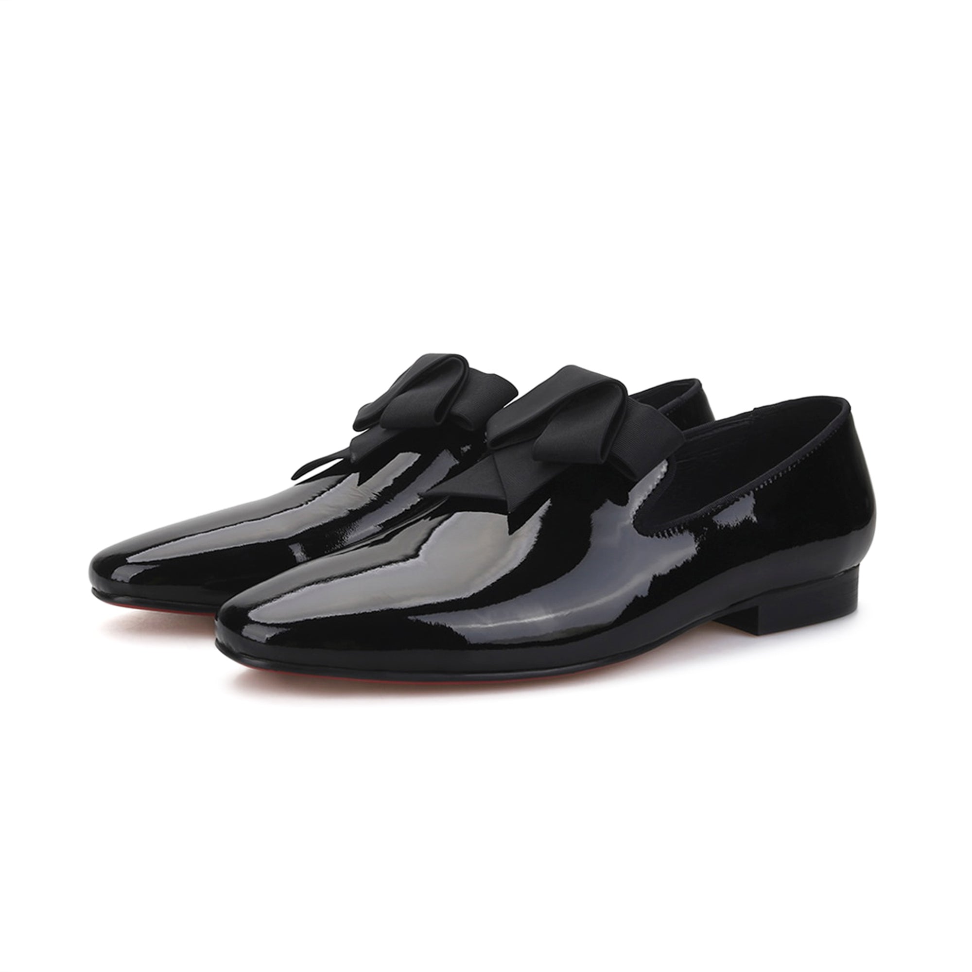 Belvedere Leather Bow Tie Loafers