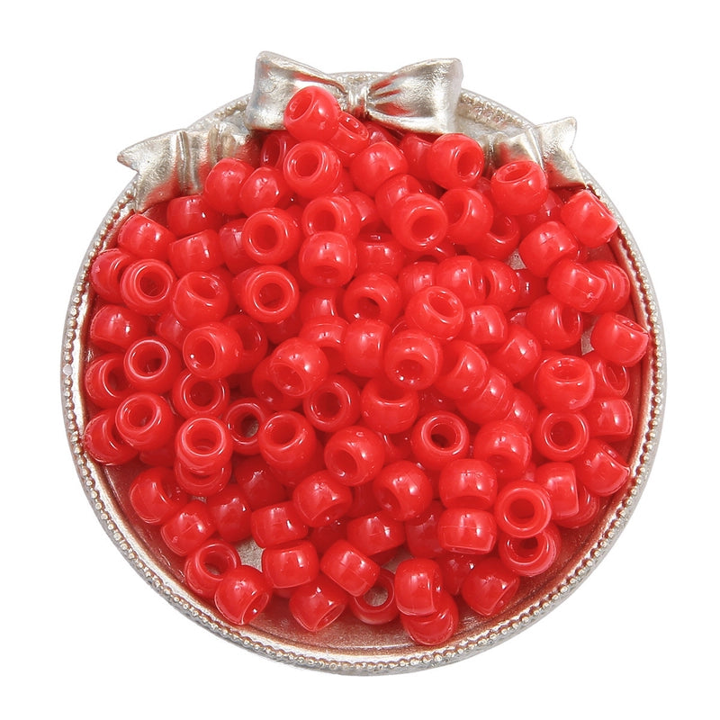 Acrylic Large Hole Barrel Beads 9*6mm Pony Beads Woven Handmade Diy Hand String Jewelry Accessories Beads Loose Beads