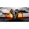 Elephant Landscape -Full Round Diamond Painting(80*40cm)