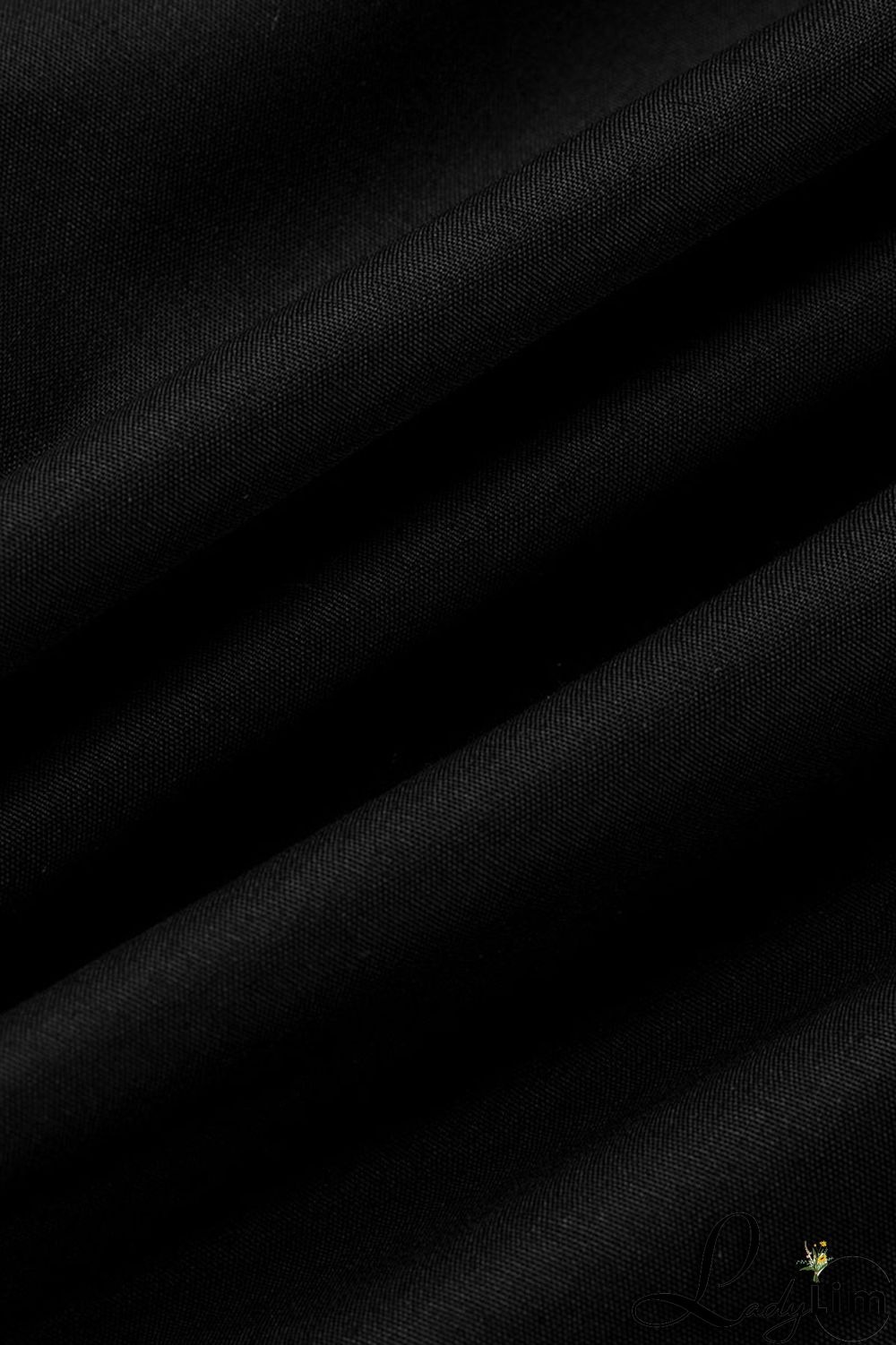 Black Sexy Solid Patchwork Halter Dresses