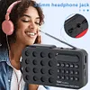 Mini Portable FM Radio BT Wireless Speakers Solar Charging FM Radio Receiver