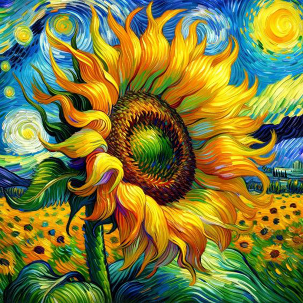 Sunflower 20*20cm paint by numbers kit