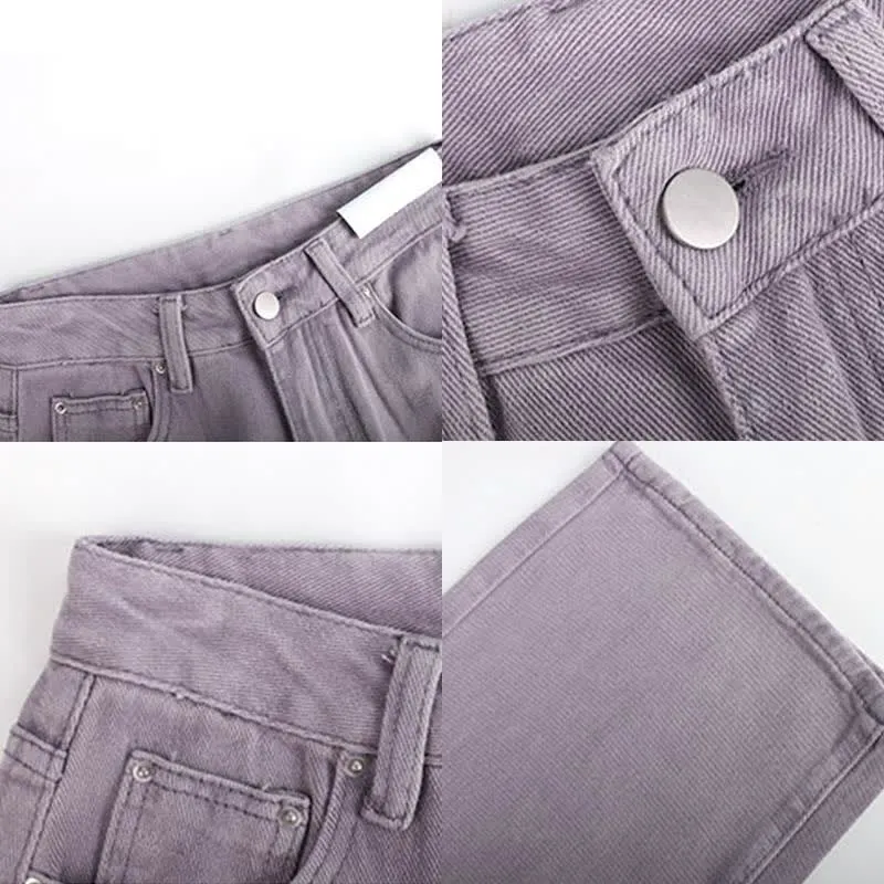 Lapel Puff Seeve Crop T-Shirt Denim Pants Two Pieces Set