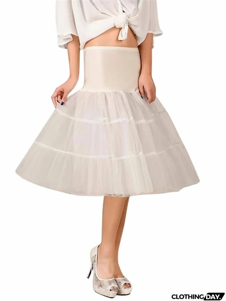 Solid Color 1950S Petticoat Tutu Crinoline Underskirt