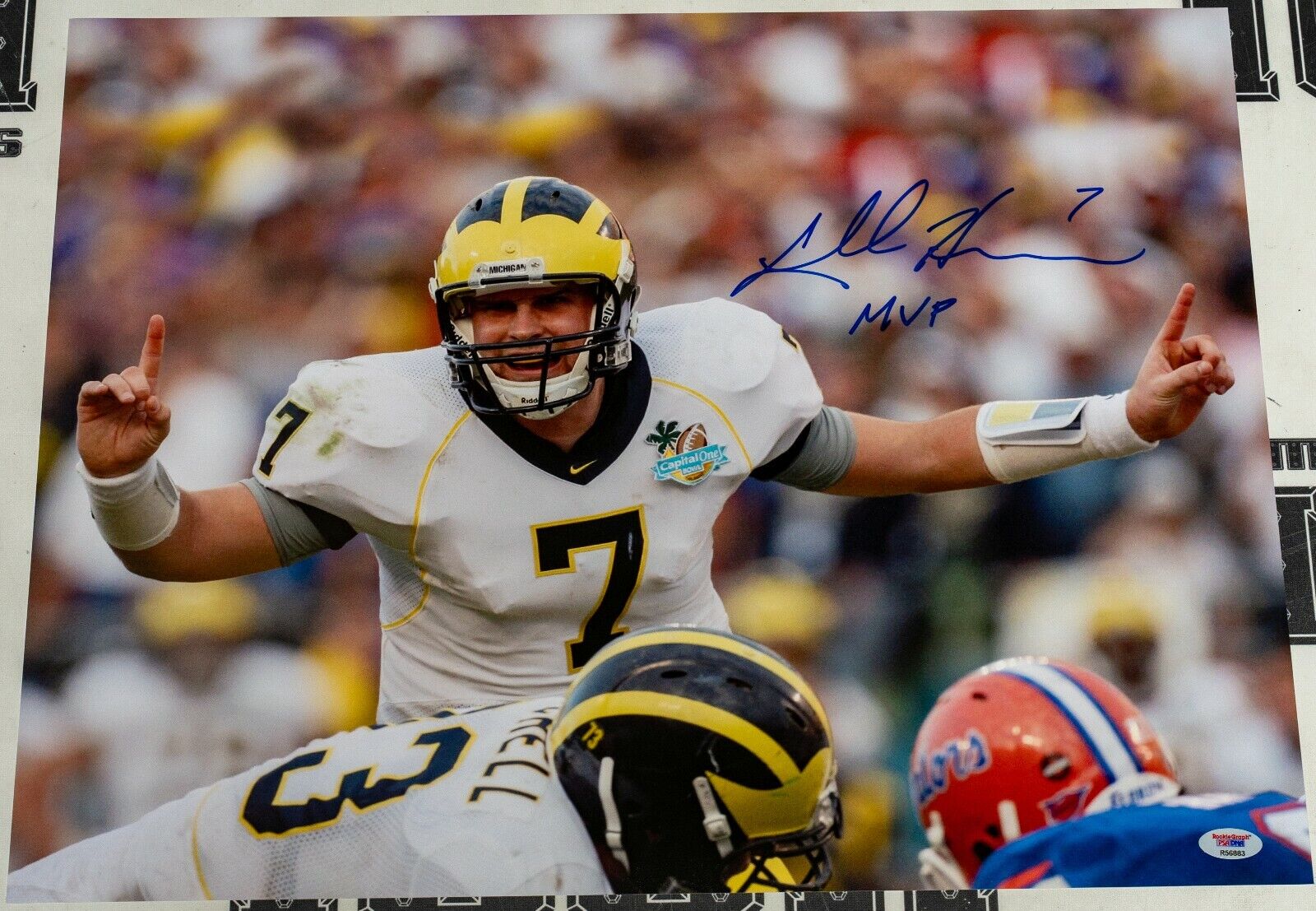 Chad Henne Signed Michigan Wolverines Football 16x20 Photo Poster painting PSA/DNA COA Autograph