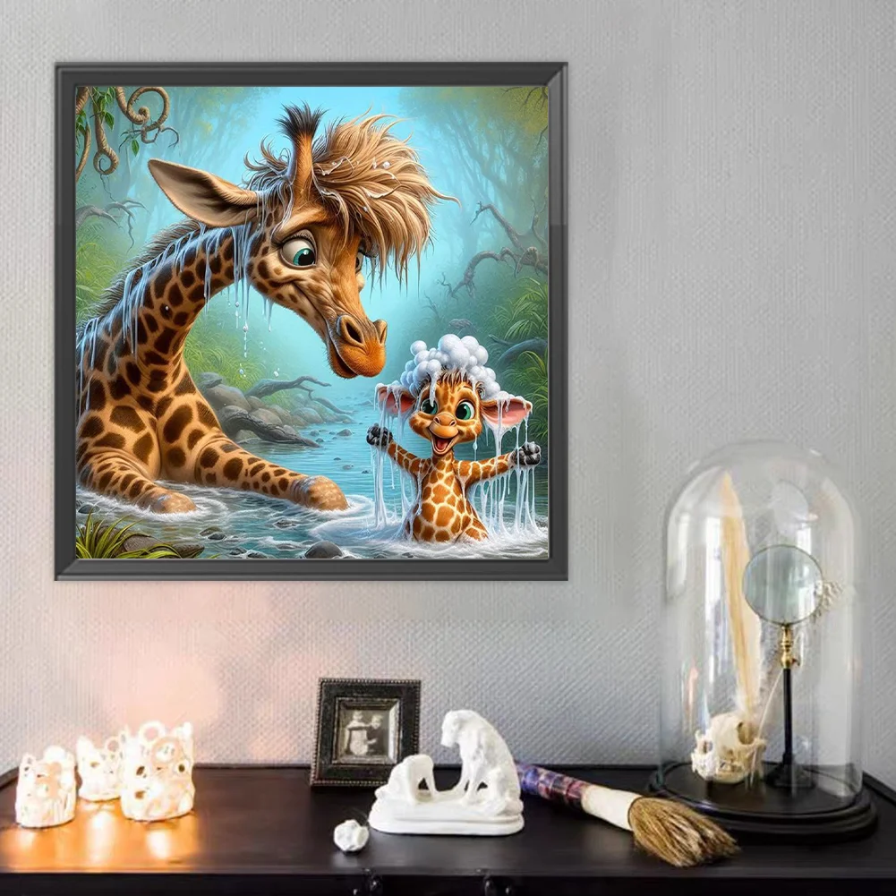 Diamond Painting - Full Round Drill - Giraffe(Canvas|40*40cm)