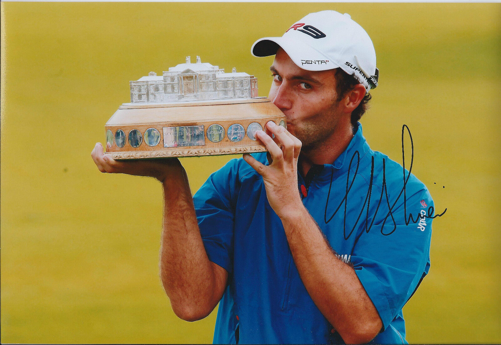 Edoardo MOLINARI SIGNED Autograph 12x8 Photo Poster painting AFTAL COA Scottish Open WINNER Golf