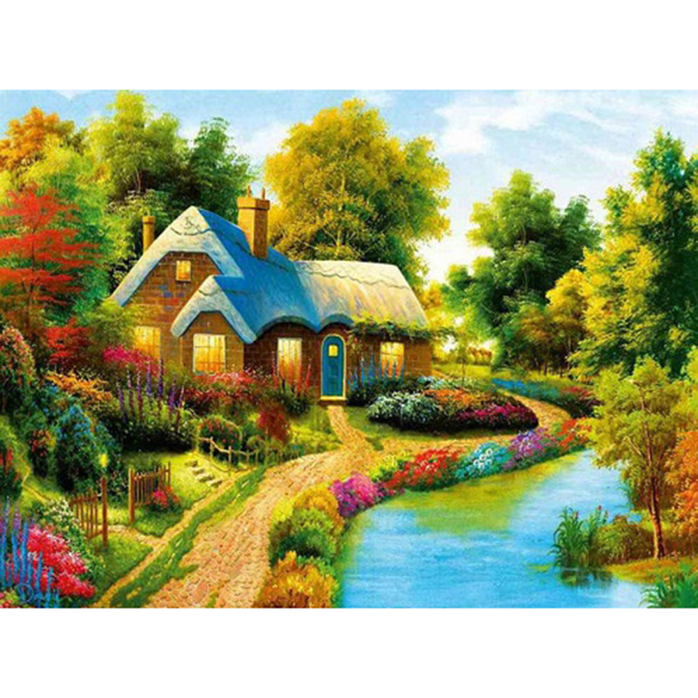 

30*40CM - Round Drill Diamond Painting - Beautiful Countryside, 501 Original